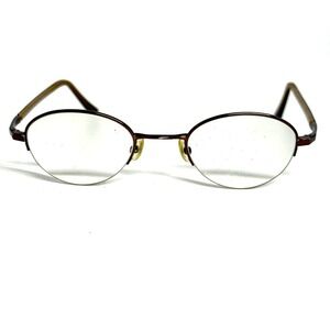 Modo‎ .com 110 Titanium Eyeglasses Oval Semi-Rimless Brown 45-22-145 Japan